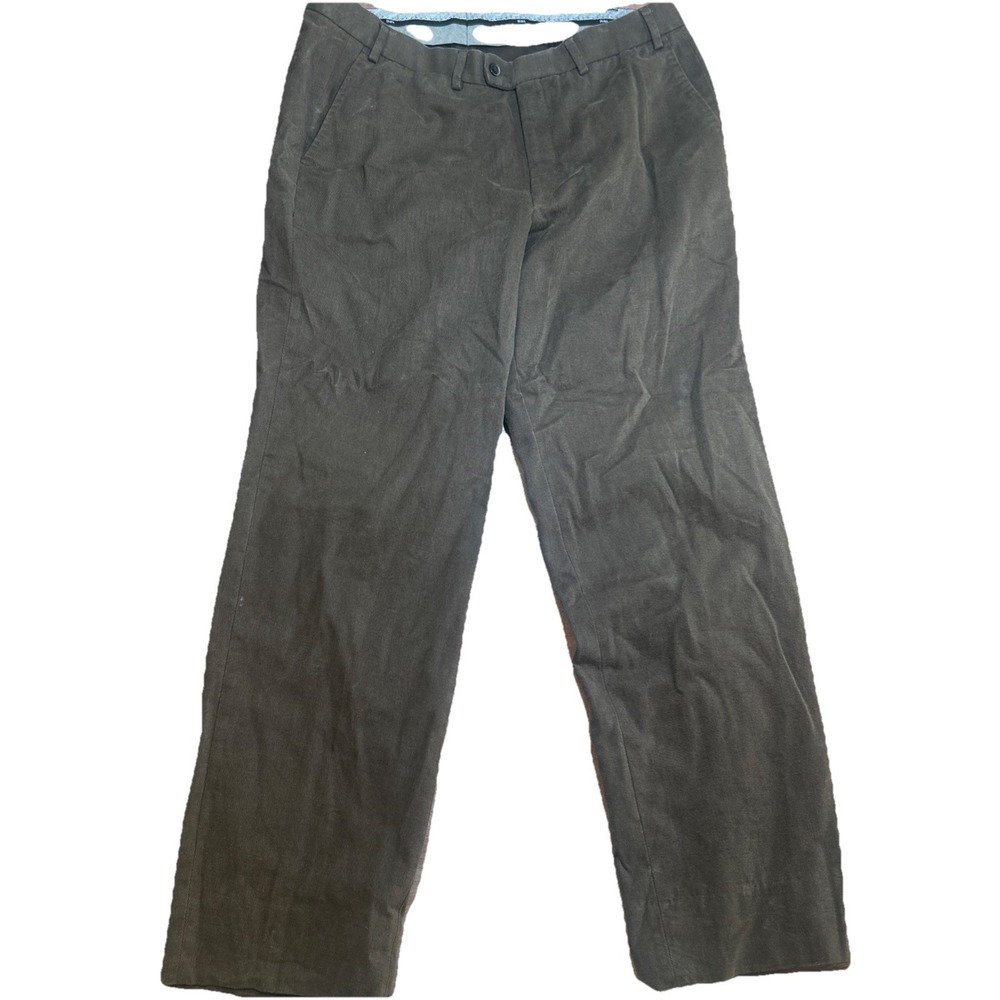 Hiltl Corduroy Pants Mens 32x29 Brown Flat Front Dayne-So Trousers